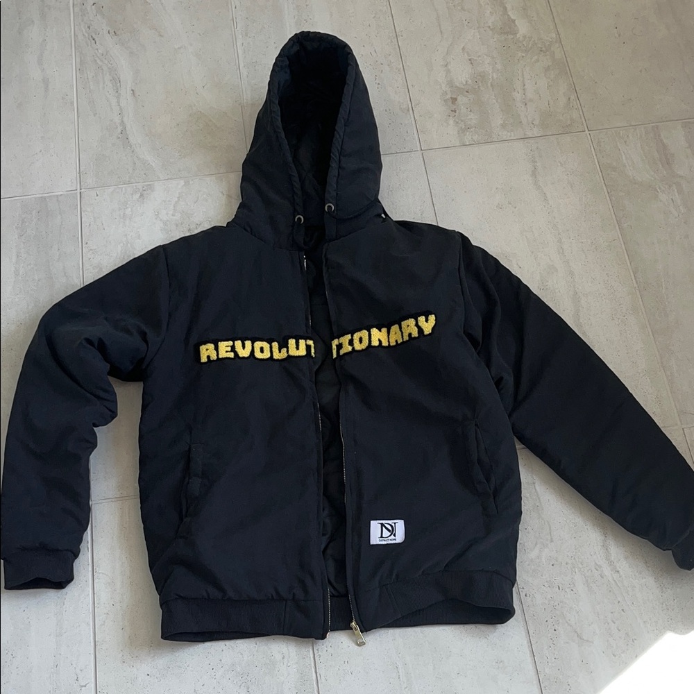 Revolutionary Black Hooded Bomber Jacket